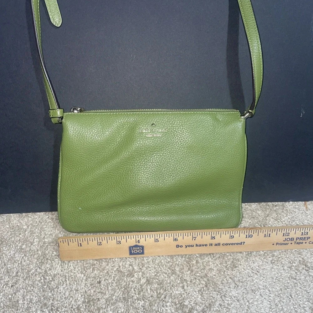 Kate Spade Olive Green‎ Pebbled Leather Shoulder Bag